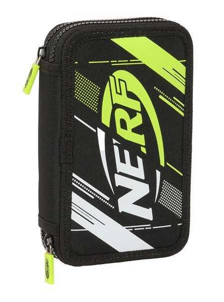 Plumier Doble Nerf Get ready Negro 12.5 x 19.5 x 4 cm (28 piezas)