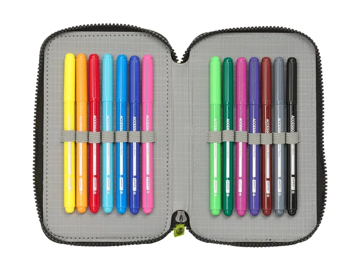 Safta Estuche Escolar Nerf Get Ready Doble Cremallera 28 Pcs Safta Estuche Escolar Nerf Get Ready Doble Cremallera 28 Pcs