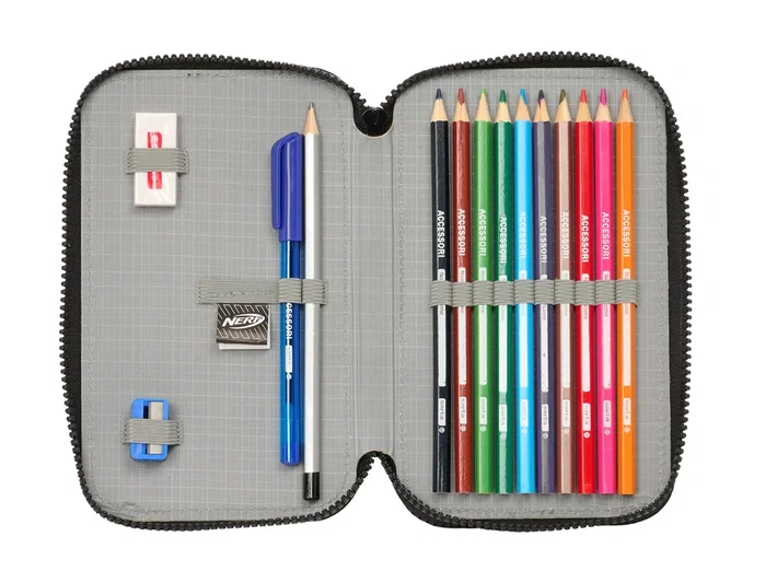 Safta Estuche Escolar Nerf Get Ready Doble Cremallera 28 Pcs Safta Estuche Escolar Nerf Get Ready Doble Cremallera 28 Pcs