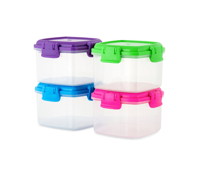 Privilege Set 4 Mini Fiambreras 65ml | Largo 6 cm, Ancho 6 cm, Alto 3.8 cm (24 Unidades)