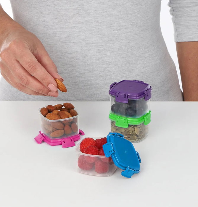 Privilege Set 4 Mini Fiambreras 65ml | Largo 6 cm, Ancho 6 cm, Alto 3.8 cm (24 Unidades)