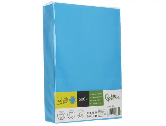 Liderpapel Papel color azul intenso DIN A4 80 g, 500 hojas