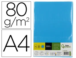 Liderpapel Papel color azul intenso DIN A4 80 g, 500 hojas