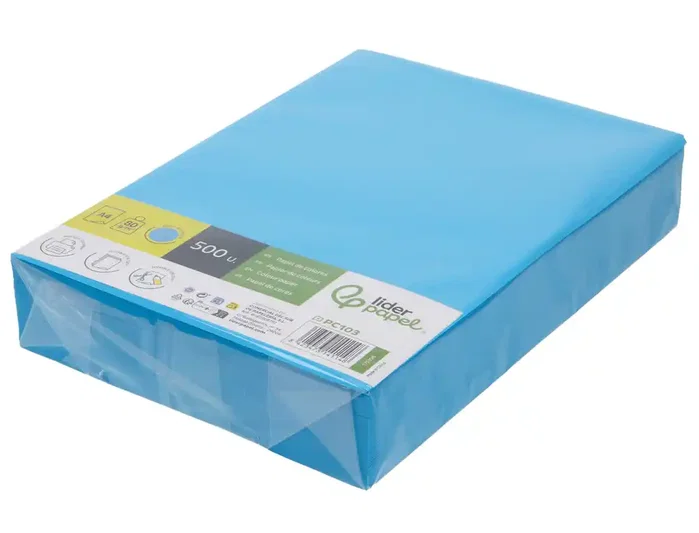 Liderpapel Papel color azul intenso DIN A4 80 g, 500 hojas