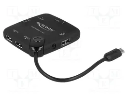 DeLOCK 65529 Lector de tarjetas Micro USB OTG y Hub USB de 3 puertos