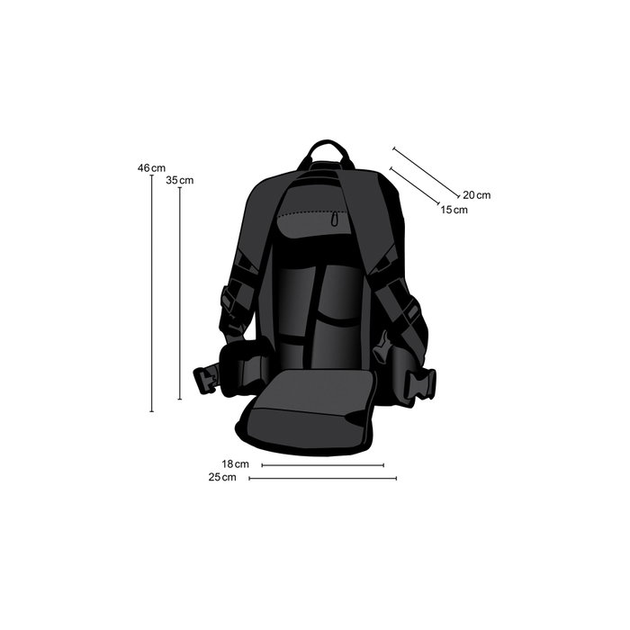 Mantona Trekking Mochila para cámara negra