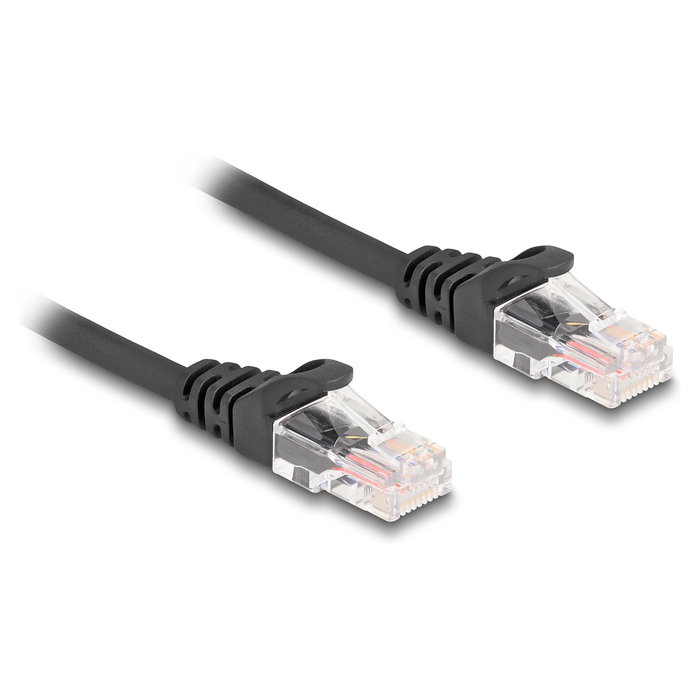DeLOCK Cable Ethernet RJ45 Macho a Macho Cat.5e 3 m Espiral Negro