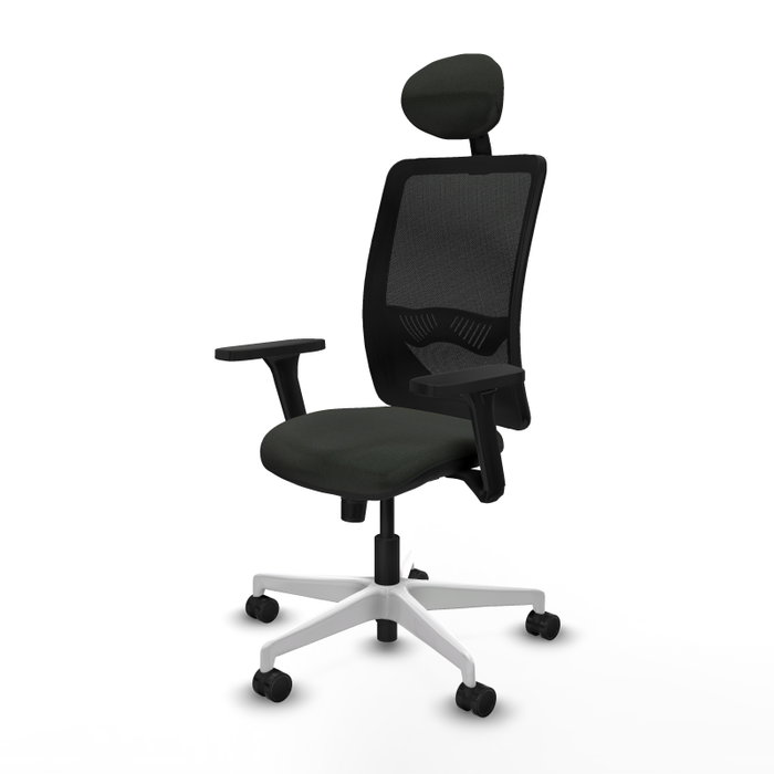 PIQUERAS Y CRESPO Silla de oficina Zulema con mecanismo Sincro y Brazos 3D, Negro