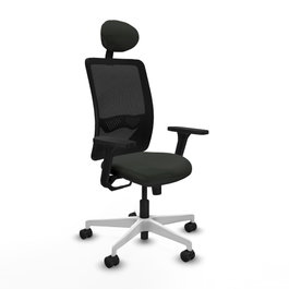 PIQUERAS Y CRESPO Silla de oficina Zulema con mecanismo Sincro y Brazos 3D, Negro