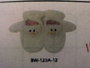 DKD Home Decor Set de 2 Manoplas de Poliéster Blanco y Gris