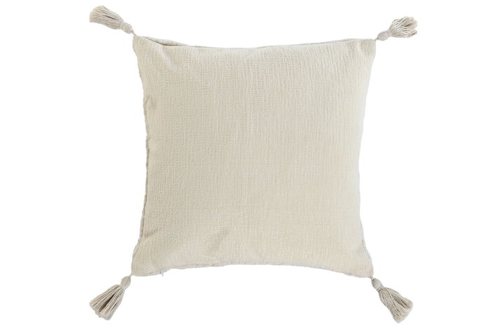 DKD Home Decor Cojín de Poliéster Crudo 45x8x45 cm (Pack de 2)