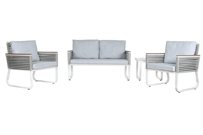 Sofa DKD Home Decor Blanco Blanco 69 x 79 x 128 cm Set de 5