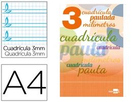 Liderpapel Libreta Din A4 con 32 hojas cuadriculadas 3 mm