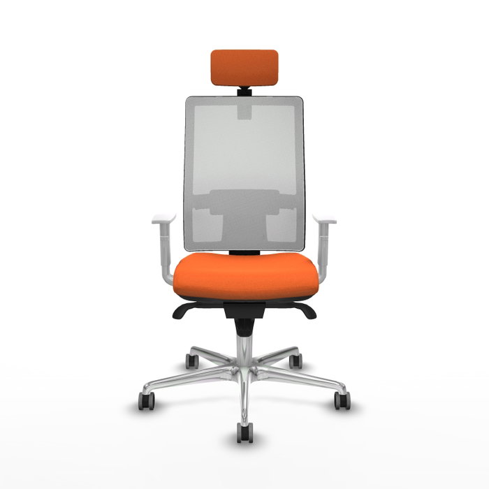 PIQUERAS Y CRESPO Silla de oficina Horna con mecanismo Sincro, Naranja y Blanco PIQUERAS Y CRESPO Silla de oficina Horna con mecanismo Sincro, Naranja y Blanco