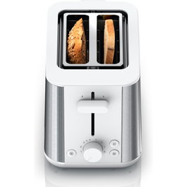Braun PurShine HT 1510 WH Tostadora de 2 Ranuras, Blanco/Acero inoxidable