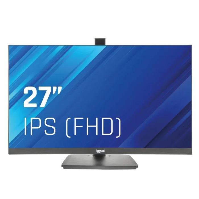 Iggual ML27WC Monitor PC 27" IPS Full HD 1920x1080 120Hz 1ms Webcam Integrada Altavoces HDMI VGA Negro