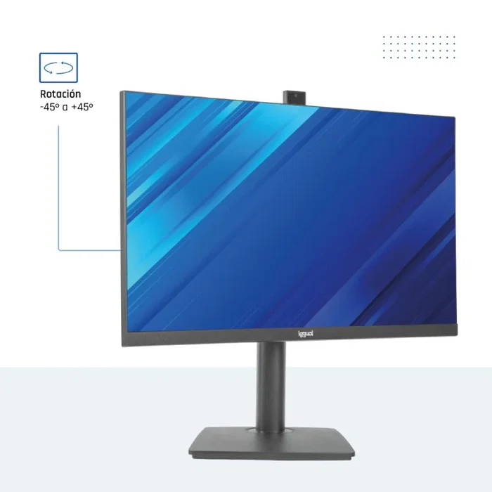 Iggual Monitor 27 pulg. IPS FHD 100Hz con Webcam, HDMI y VGA
