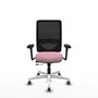 PIQUERAS Y CRESPO Silla de oficina Zulema Rosa y Negro con Brazos 3D