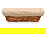 Kipit Cesta Rectangular Mimbre y Madera 28x18x8 cm Natural (Set de 36)