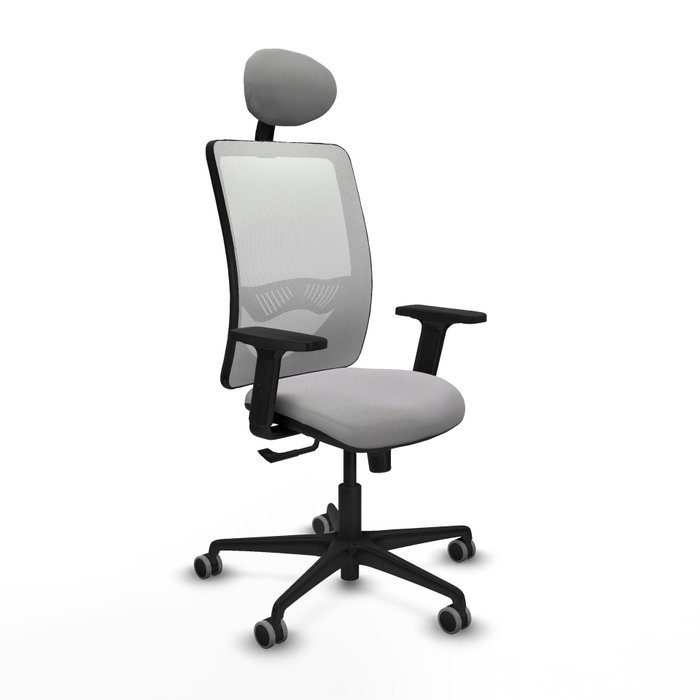 PIQUERAS Y CRESPO Silla de oficina Zulema con mecanismo Sincro, Gris claro y Blanco PIQUERAS Y CRESPO Silla de oficina Zulema con mecanismo Sincro, Gris claro y Blanco
