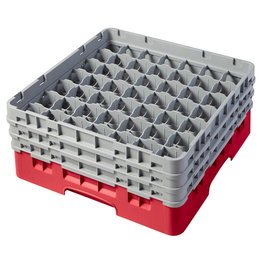 CAMBRO Cesta de lavado 3 alturas Rojo, 50x50x22,5 cm