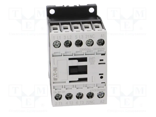 EATON ELECTRIC Contactor DILM7 3-polar 7A 230VAC