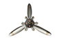 DKD Home Decor Reloj de Pared Hélice Avión Plateado