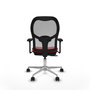 PIQUERAS Y CRESPO Silla de oficina Jorquera con mecanismo Sincro/Traslack Rojo/Gris