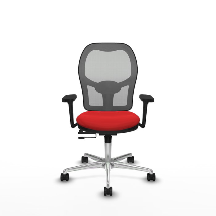 PIQUERAS Y CRESPO Silla de oficina Jorquera con mecanismo Sincro/Traslack Rojo/Gris PIQUERAS Y CRESPO Silla de oficina Jorquera con mecanismo Sincro/Traslack Rojo/Gris