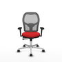 PIQUERAS Y CRESPO Silla de oficina Jorquera con mecanismo Sincro/Traslack Rojo/Gris