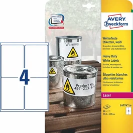 AVERY Zweckform Etiquetas de película resistentes a la humedad 99,1 x 139,0 mm