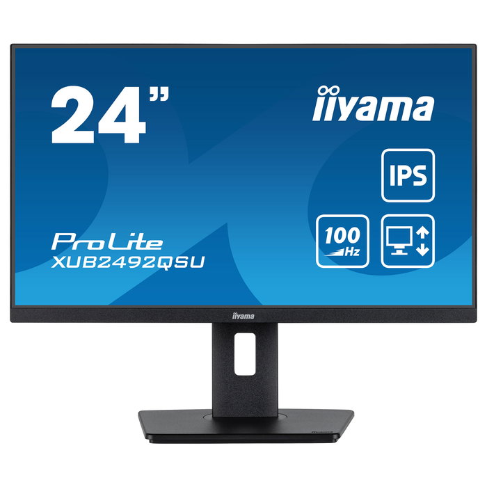 Iiyama ProLite XUB2492QSU-B1 Monitor WQHD IPS 60,5 cm / 23,8" 2560x1440 100Hz 0,5ms AMD FreeSync Altavoces USB-C Negro