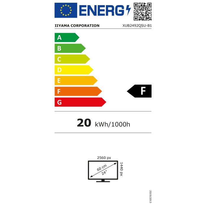 iiyama ProLite XUB2492QSU-B1 WQHD IPS 24 pulg 100 Hz Negro iiyama ProLite XUB2492QSU-B1 WQHD IPS 24 pulg 100 Hz Negro