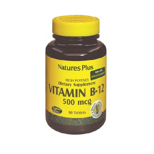 NATURES PLUS Vitamina B12 500 mcg, 90 comprimidos