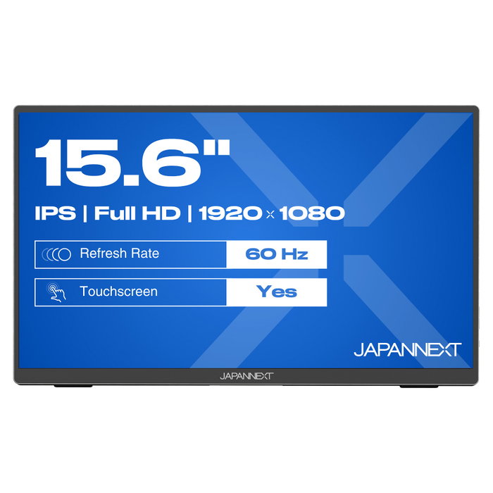 JAPANNEXT JN-MD-I156FHDR-T Monitor Portátil Táctil Full HD de 15,6 pulgadas, Gris