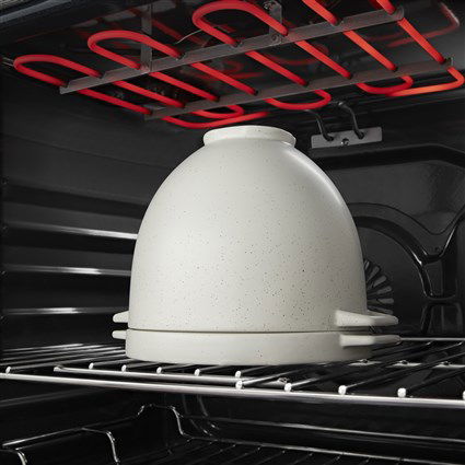 Kitchenaid 5KSM2CB5BGS Bol para Pan con Tapa Grey Speckle para Robot de Cocina, Apto para Horno