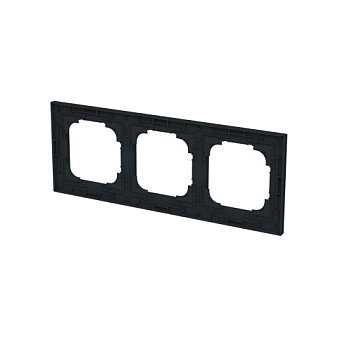 BUSCH-JAEGER 1723-45M Abdeckrahmen 3-fach Negro