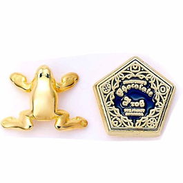 THE CARAT SHOP Pendientes Chocolate Frog Harry Potter Chapados en oro