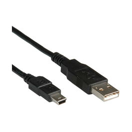 ROLINE Cable USB 2.0 A a Mini-USB A Macho/Macho de 3 Metros Negro