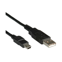 ROLINE Cable USB 2.0 A a Mini-USB A Macho/Macho de 3 Metros Negro