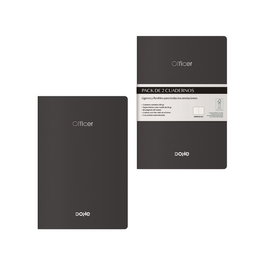 Cuaderno Dohe Officer A6 40H 90Gr. Liso Negro Pack De 2