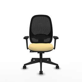 PIQUERAS Y CRESPO Silla de oficina Cilanco con mecanismo Sincro, Crema y Negro