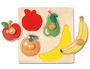 Goula Puzle de Madera Frutas 4 Piezas para Niños - Coordinación Ojo/Mano y Aprendizaje