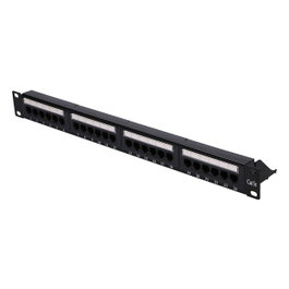 Extralink Patchpanel CAT5E UTP V2 de 24 puertos, Negro