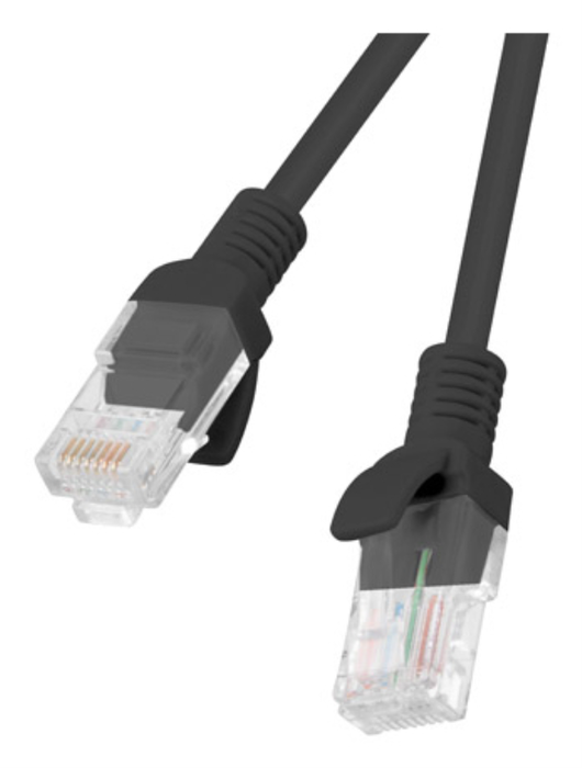 Lanberg Cable de red PCU6-10CC-0050-BK Cat6 UTP 0,5m Negro