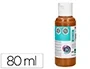 Liderpapel Pintura Acrílica Bote 80 ml Marrón Multisuperficie Fácil Limpieza