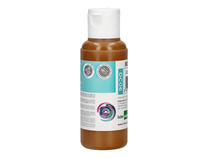 Liderpapel Pintura Acrílica Bote 80 ml Marrón Multisuperficie Fácil Limpieza