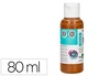 Liderpapel Pintura Acrílica Bote 80 ml Marrón Multisuperficie Fácil Limpieza
