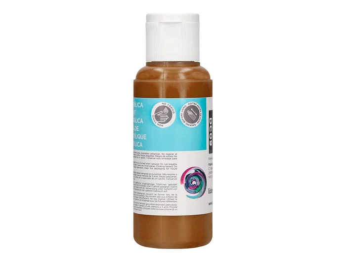 Liderpapel Pintura Acrílica Bote 80 ml Marrón Multisuperficie Fácil Limpieza
