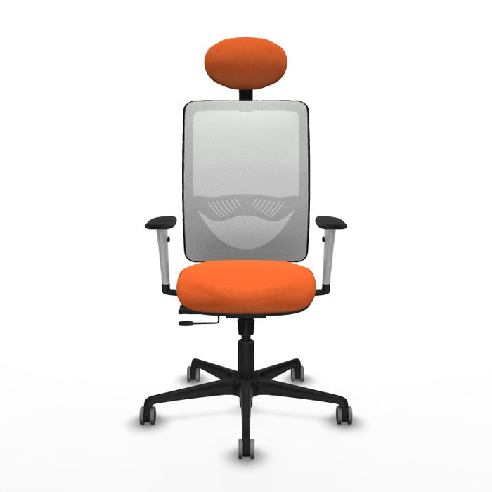 PIQUERAS Y CRESPO Silla de oficina Zulema Naranja y Blanco